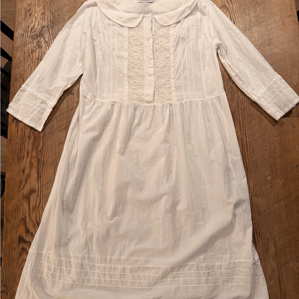 MISSLOOK White Lace Detail Dress